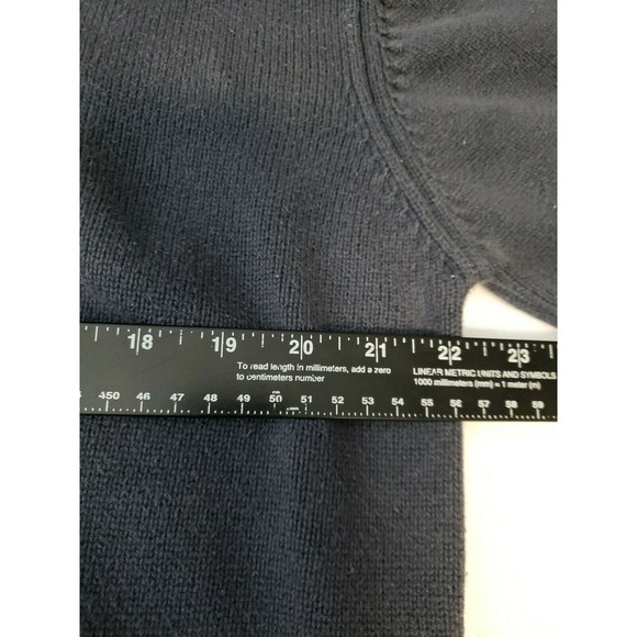 Guess Wine navyV-neck Knit Cotton Long Sleeve Lightweight Sweater Size XL - Picture 5 of 8